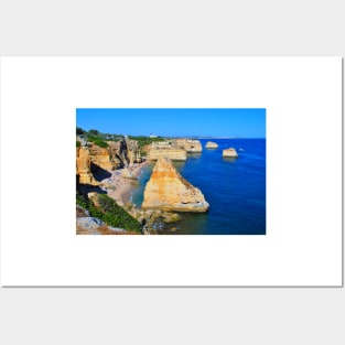 Praia da Marinha Beach The Algarve Portugal Posters and Art